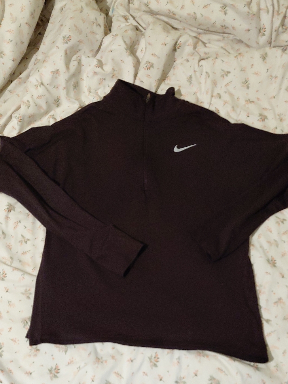 Nike Men's Dark Brown Half-Zip Performance Pullover